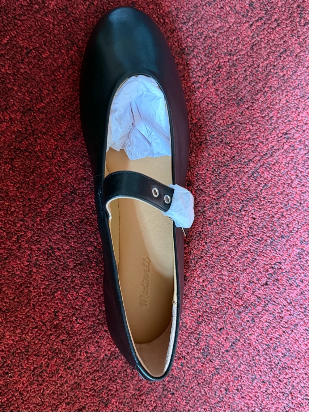 Madewell Black Leather Mary Jane Flat with Buckle - Picture 6 of 7